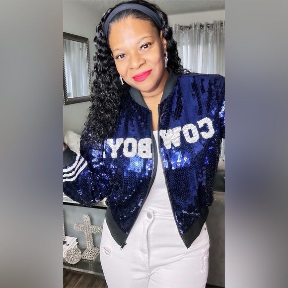 Sale‼️Dallas Cowboys sequin jacket. No Discount ‼️‼️ - Picture 5 of 13